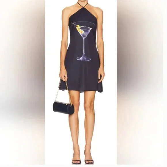 Anthropologie Tyler McGillivary Nadia Halter Cocktail Martini Mini Dress size XS - Picture 2 of 8